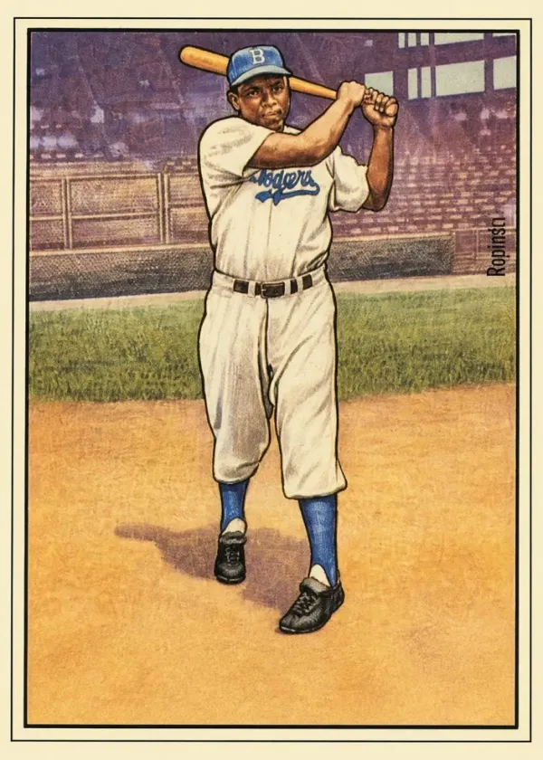 Jackie Robinson 1989 Bowman Tiffany Baseball 1950 Reprint #NNO