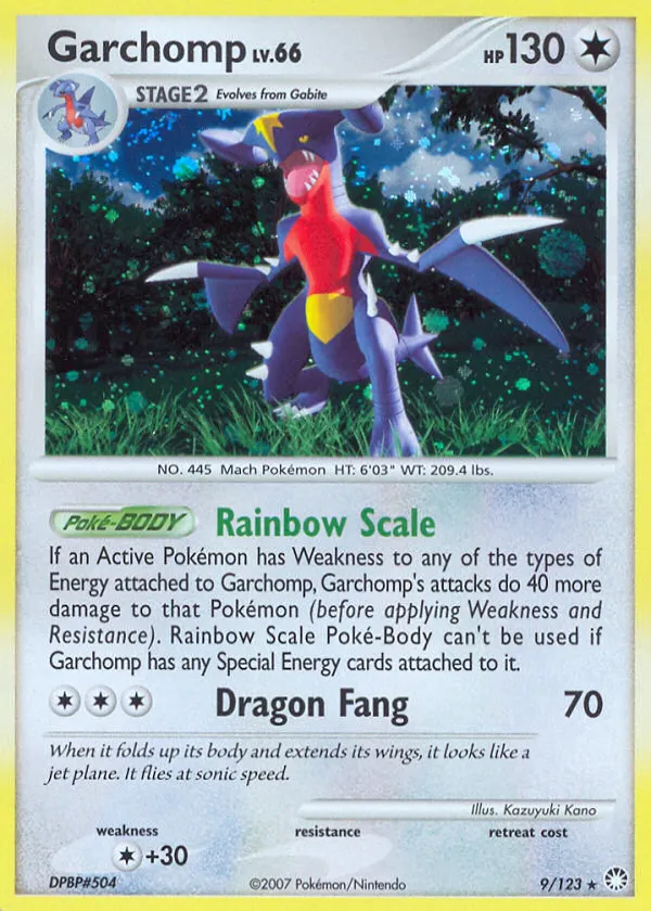 Garchomp Pokémon Mysterious Treasures #9 Holo