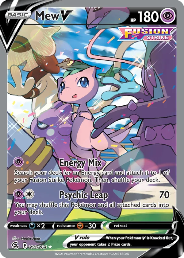 Mew V Pokémon Fusion Strike #251 Holo