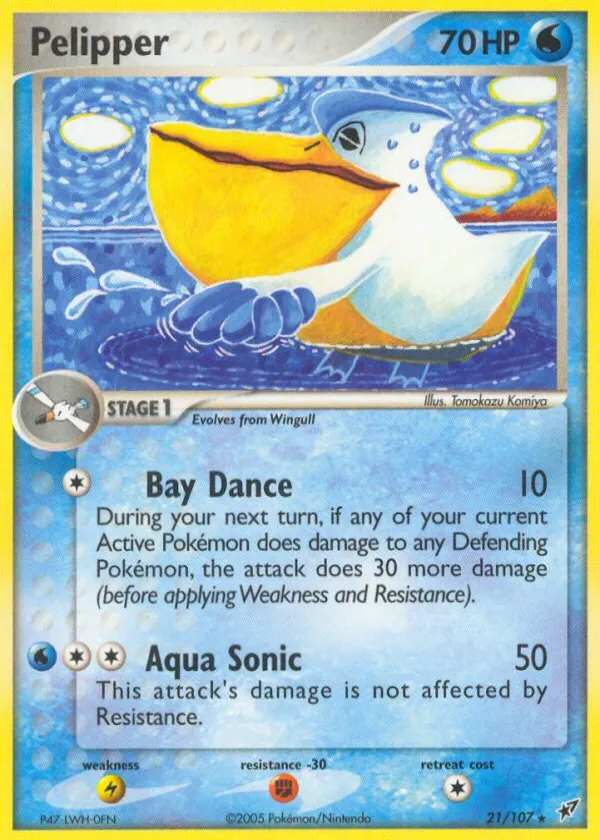 Pelipper Pokémon Deoxys #21 Reverse Holo