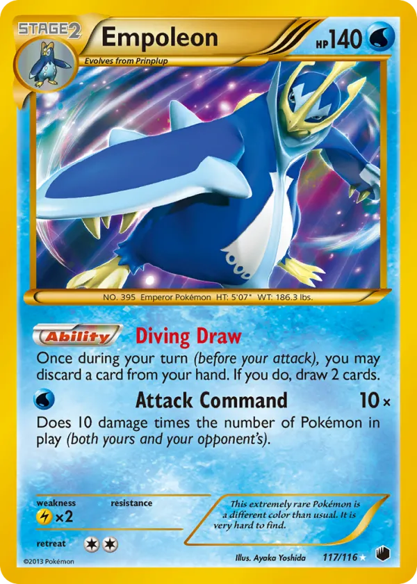 Empoleon Pokémon Plasma Freeze #117 Holo
