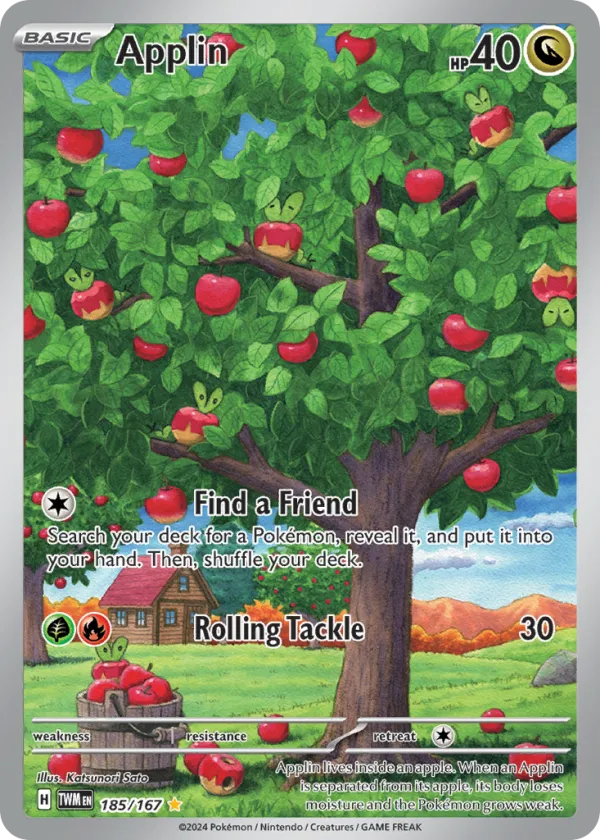 Applin Pokémon Twilight Masquerade #185 Holo