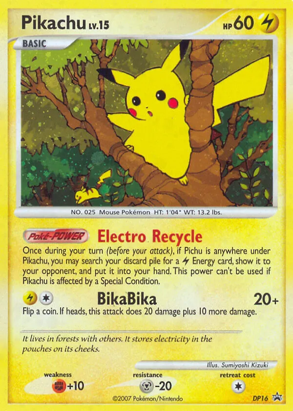 Pikachu Pokémon DP Black Star Promos #DP16 Holo