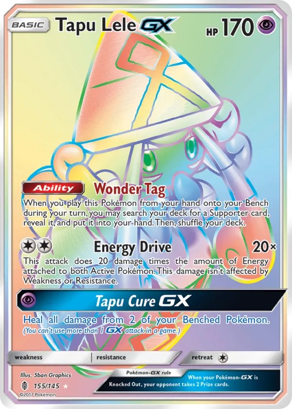 Tapu Lele-GX Pokémon Guardians Rising #155 Holo