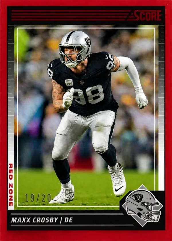 Maxx Crosby 2024 Panini Score Signatures Football Red Zone #145