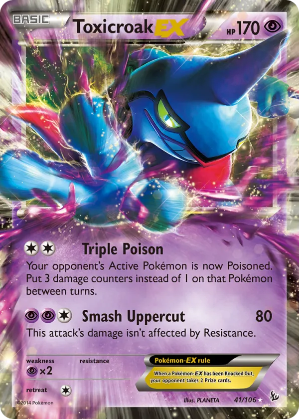 Toxicroak-EX Pokémon Flashfire #41 Holo