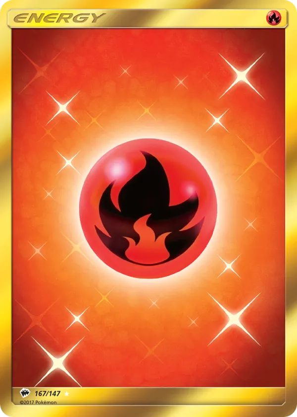 Fire Energy Pokémon Burning Shadows #167 Holo