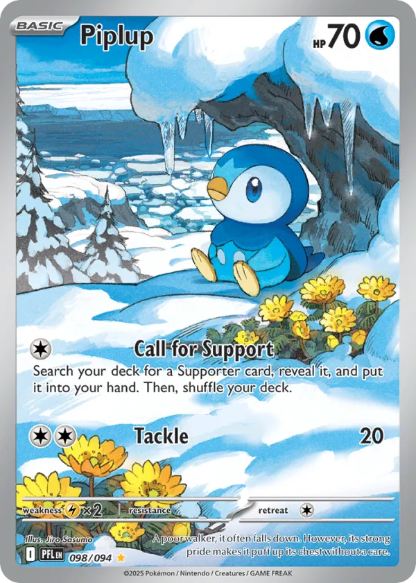 Piplup Pokémon Phantasmal Flames #98 Holo
