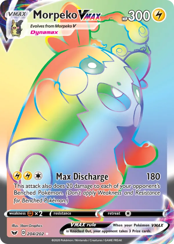 Morpeko VMAX Pokémon Sword & Shield #204 Holo
