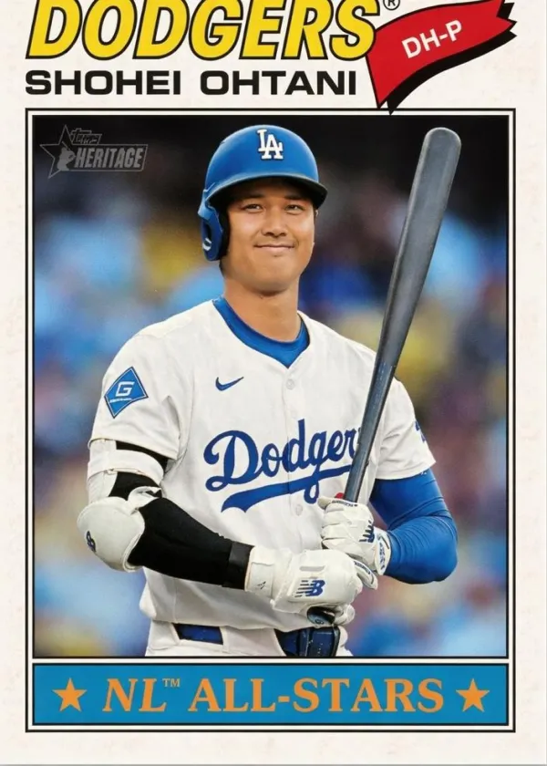 Shohei Ohtani 2026 Topps Heritage Baseball Deckle Edge #290