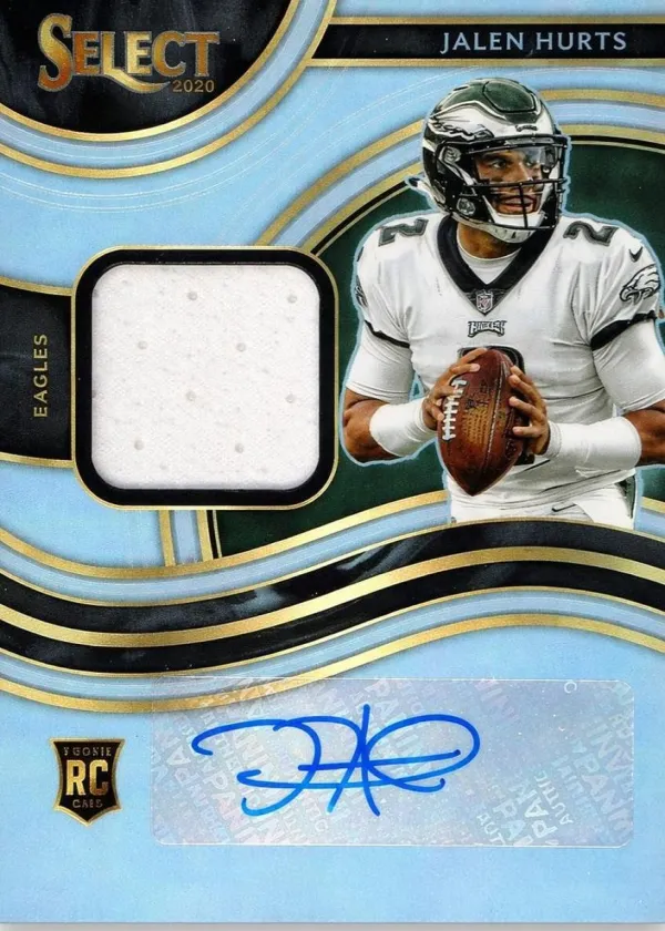 Jalen Hurts 2020 Panini Select Rookie Signature Memorabilia Football Prizm #RSM-JHU