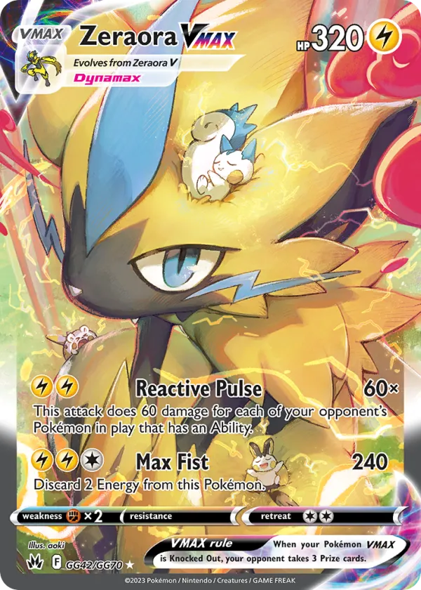 Zeraora VMAX Pokémon Crown Zenith Galarian Gallery #GG42 Holo