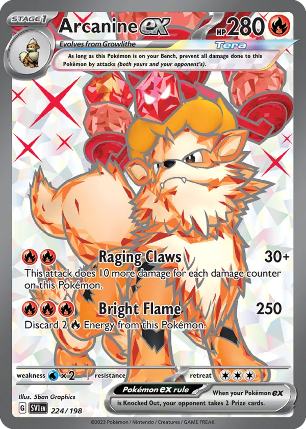Arcanine ex Pokémon Scarlet & Violet #224 Holo