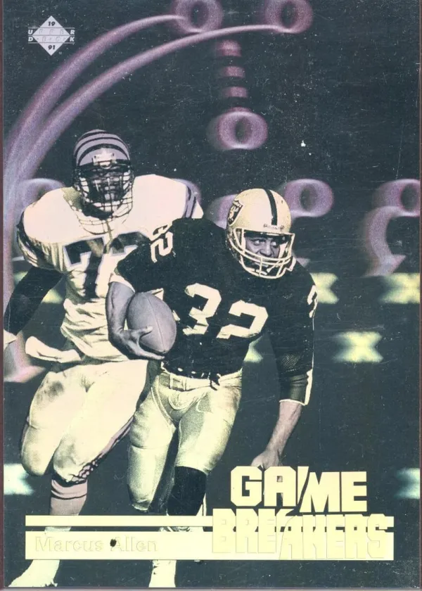 Marcus Allen 1991 Upper Deck Game Breakers Holograms Football #GB9