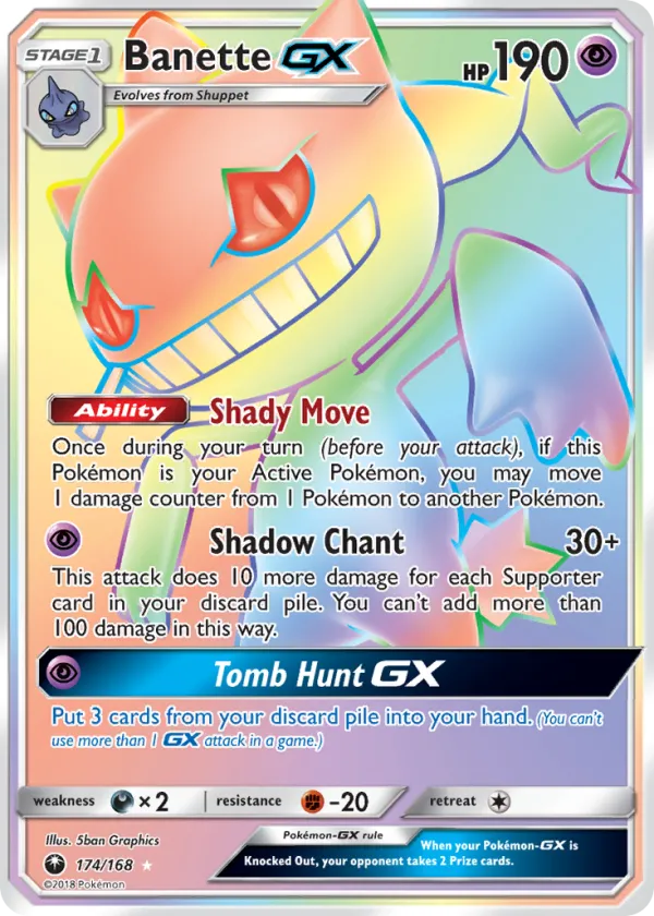 Banette-GX Pokémon Celestial Storm #174 Holo