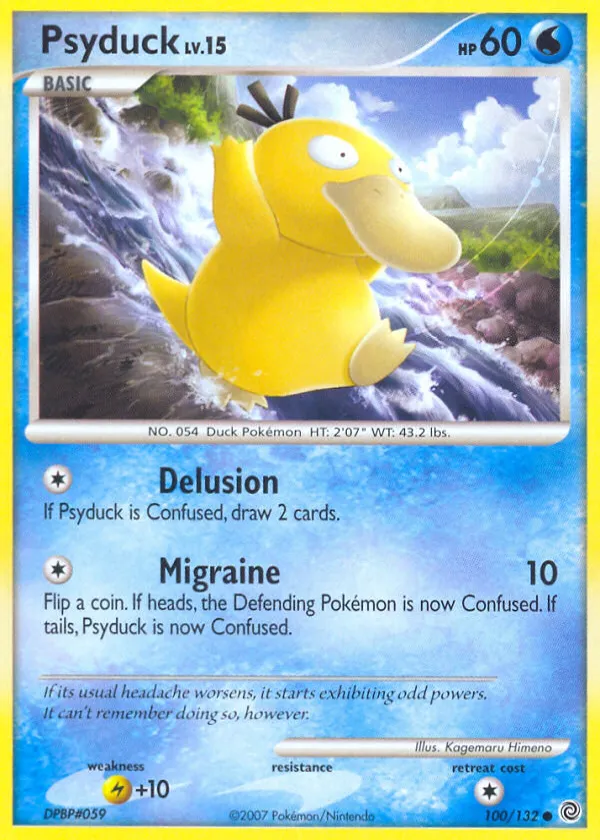 Psyduck Pokémon Secret Wonders #100 Reverse Holo