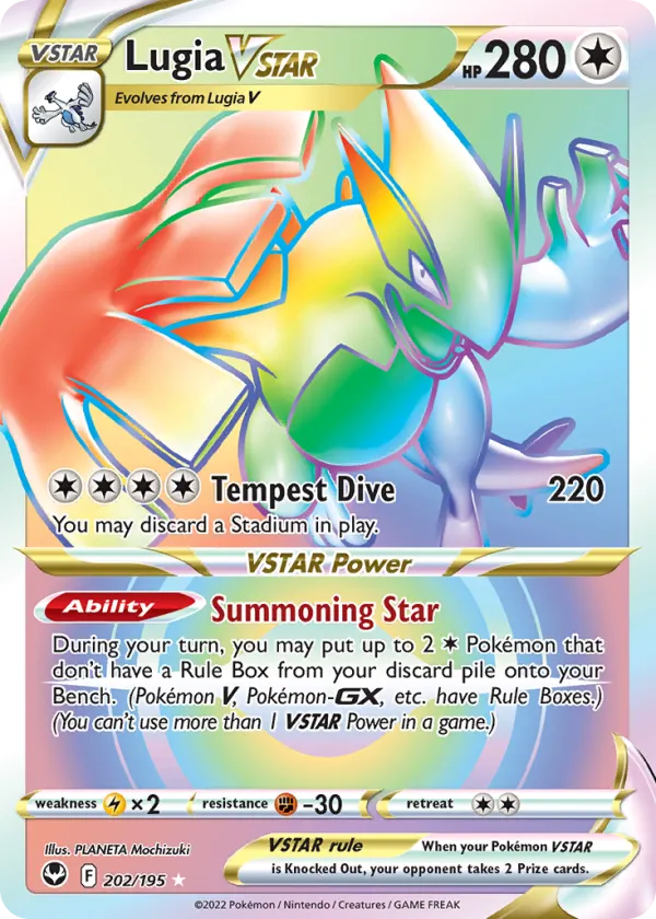 Lugia VSTAR Pokémon Silver Tempest #202 Holo