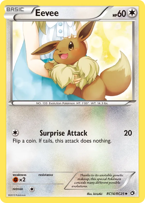 Eevee Pokémon Legendary Treasures #RC14 Holo
