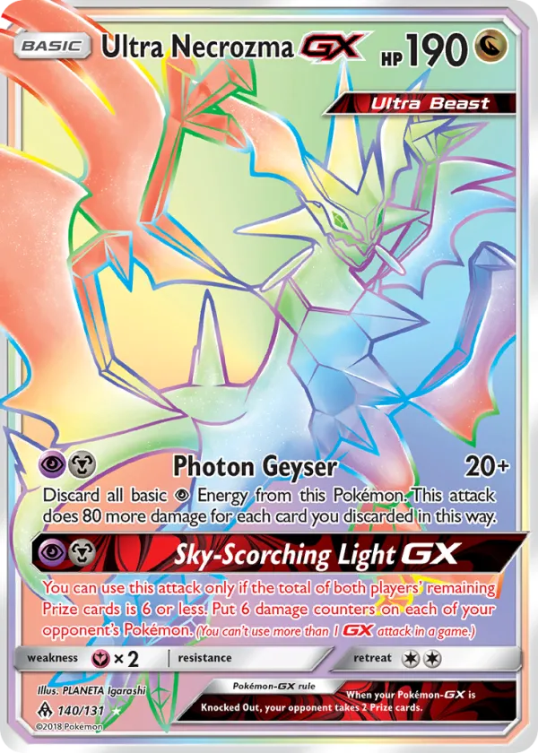Ultra Necrozma-GX Pokémon Forbidden Light #140 Holo