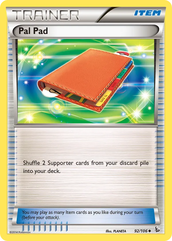 Pal Pad Pokémon Flashfire #92 Reverse Holo