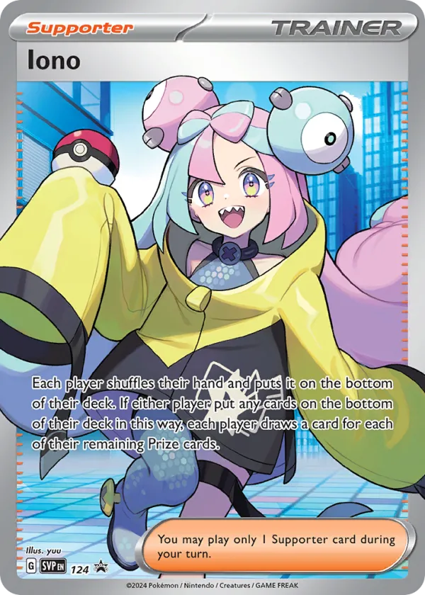 Iono Pokémon Scarlet & Violet Black Star Promos #124 Holo