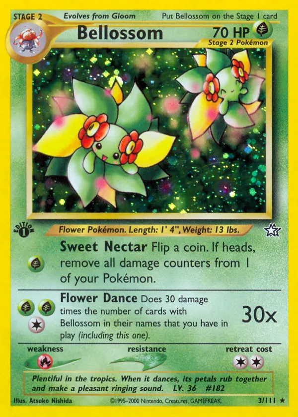 Bellossom Pokémon Neo Genesis #3 1st Edition Holo