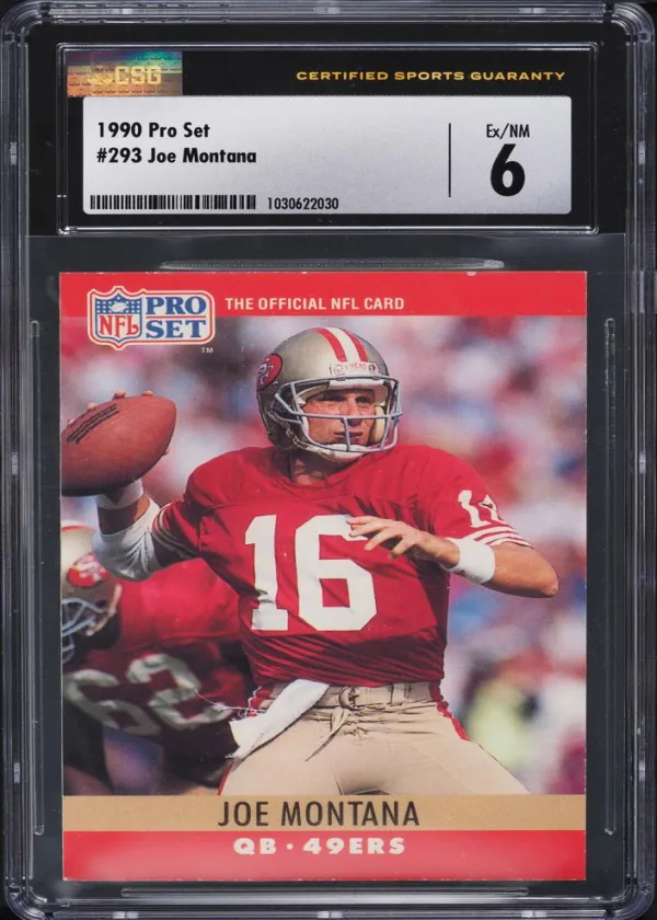 Joe Montana 1990 Pro Set Football #293
