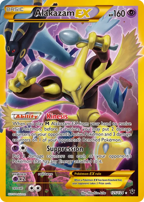 Alakazam-EX Pokémon Fates Collide #125 Holo