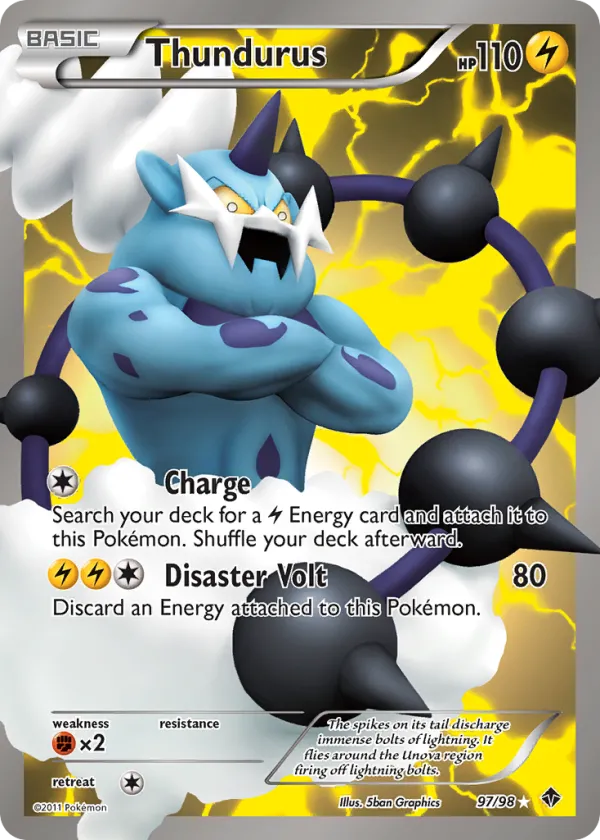 Thundurus Pokémon Emerging Powers #97 Holo