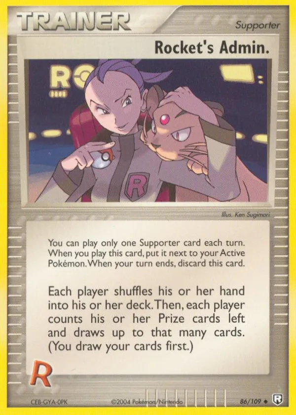 Rocket's Admin. Pokémon Team Rocket Returns #86 Reverse Holo