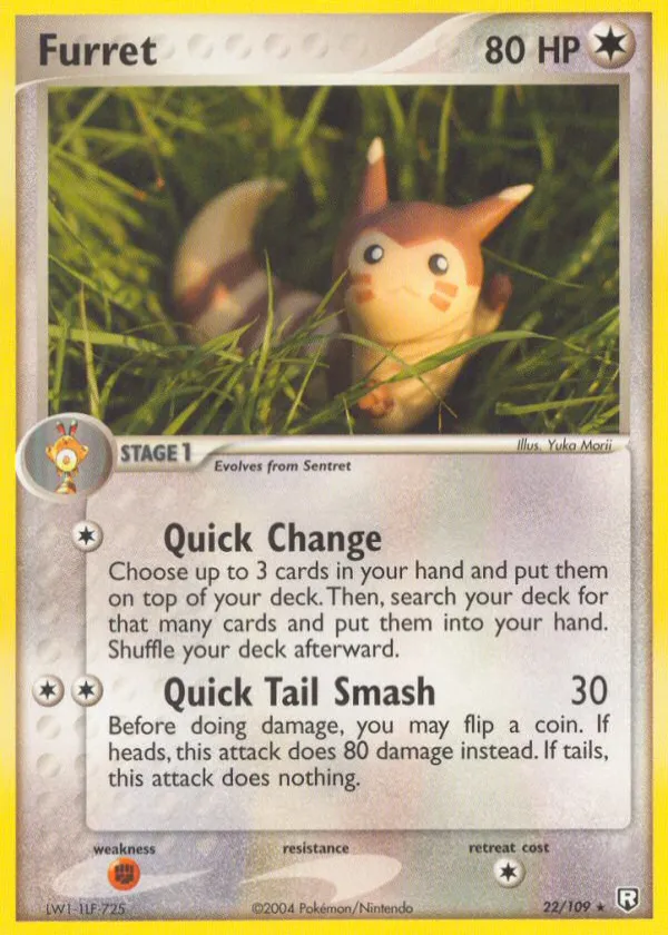 Furret Pokémon Team Rocket Returns #22 Reverse Holo