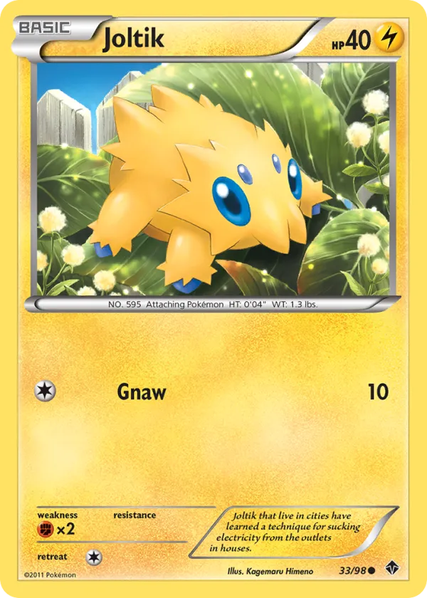 Joltik Pokémon Emerging Powers #33 Reverse Holo