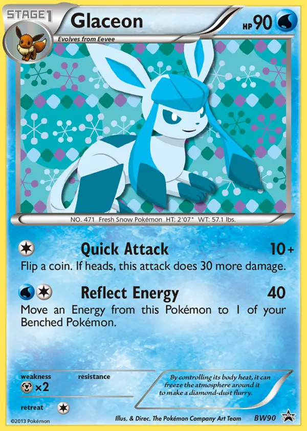 Glaceon Pokémon BW Black Star Promos #BW90 Holo
