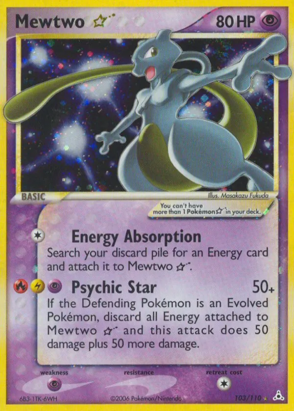 Mewtwo ★ Pokémon Holon Phantoms #103 Holo