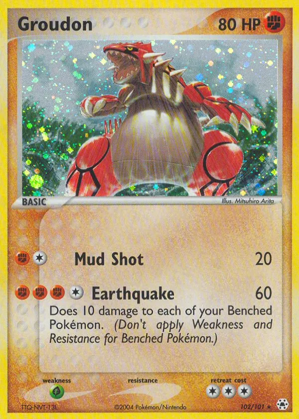 Groudon Pokémon Hidden Legends #102 Holo