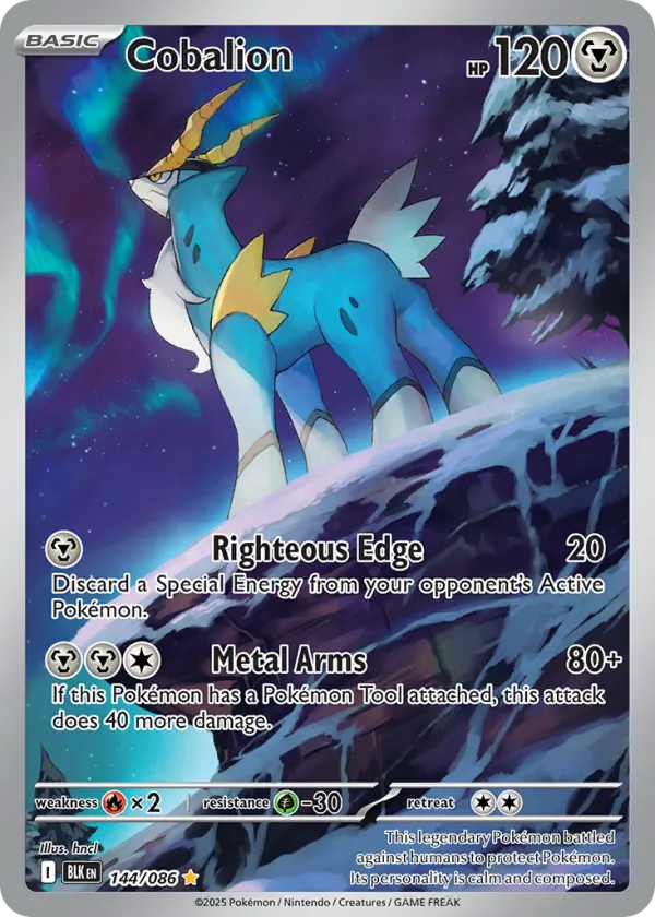 Cobalion Pokémon Black Bolt #144 Holo