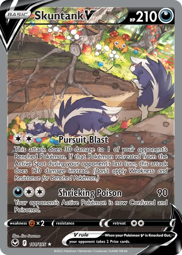Skuntank V Pokémon Silver Tempest #181 Holo