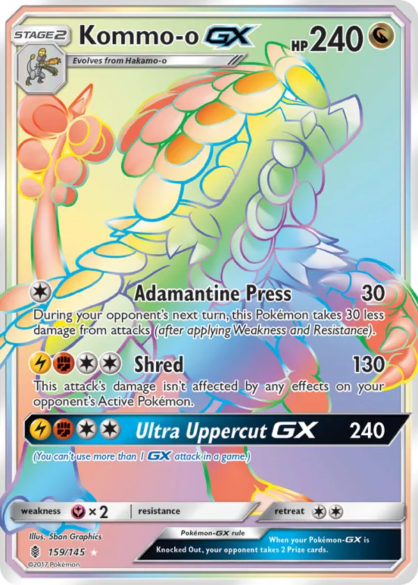 Kommo-o-GX Pokémon Guardians Rising #159 Holo