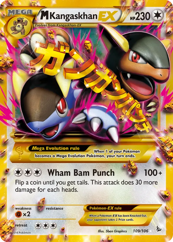 M Kangaskhan-EX Pokémon Flashfire #109 Holo