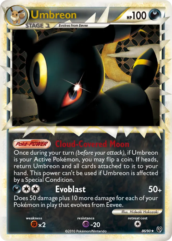 Umbreon Pokémon HS—Undaunted #86 Holo