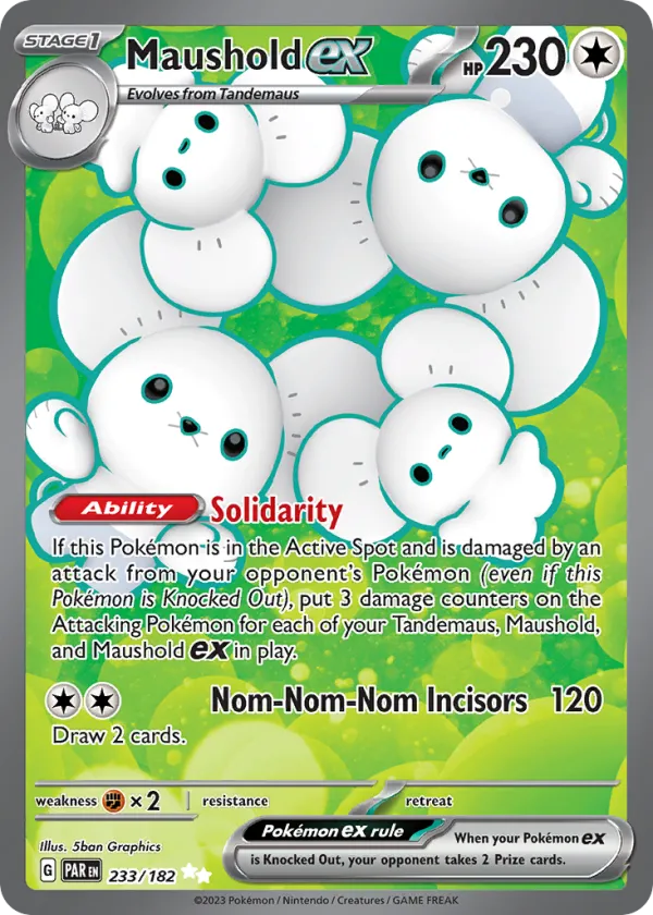 Maushold ex Pokémon Paradox Rift #233 Holo