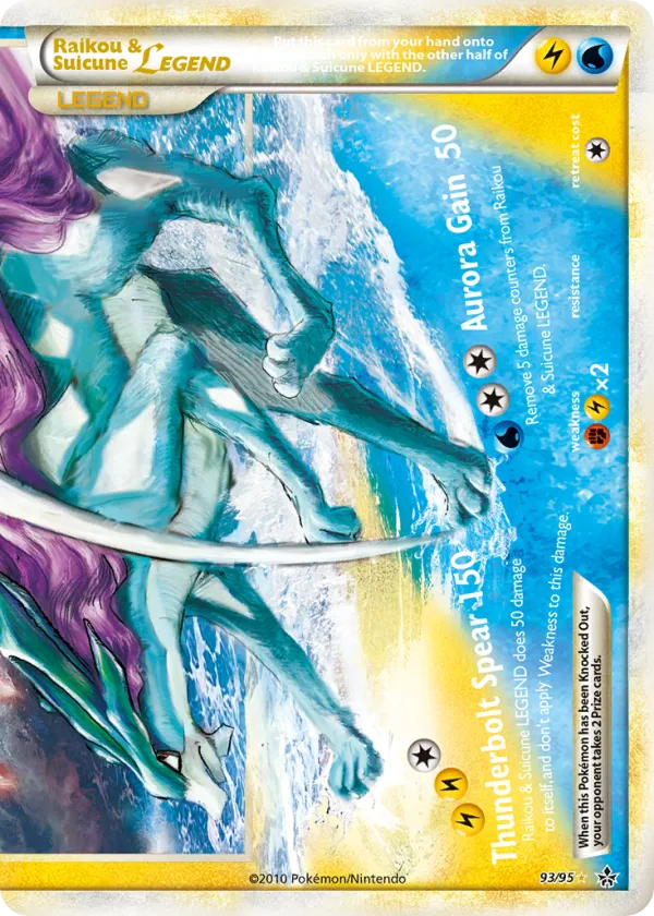 Raikou & Suicune LEGEND Pokémon HS—Unleashed #93 Holo