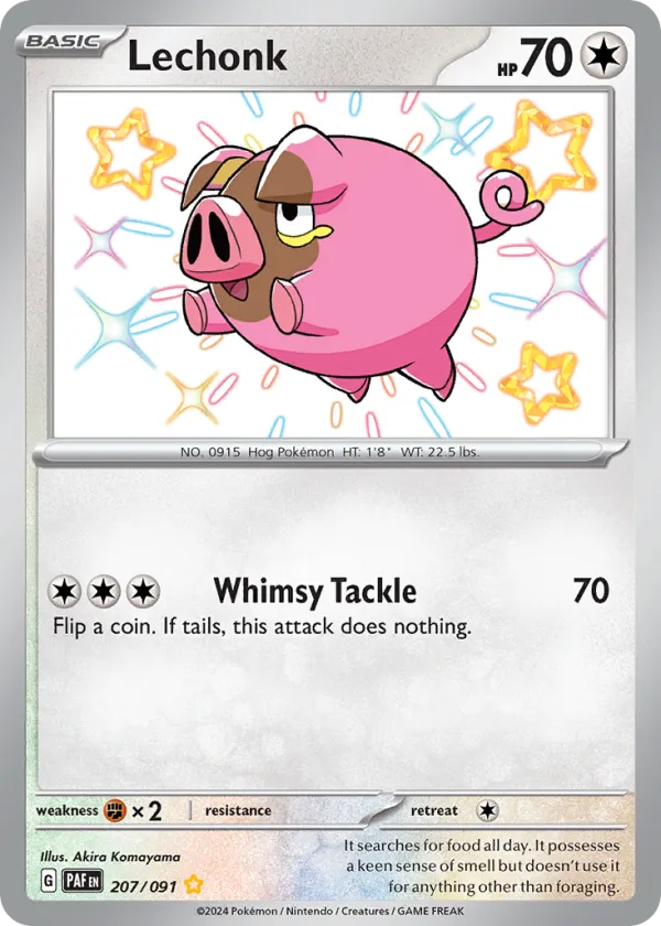 Lechonk Pokémon Paldean Fates #207 Holo