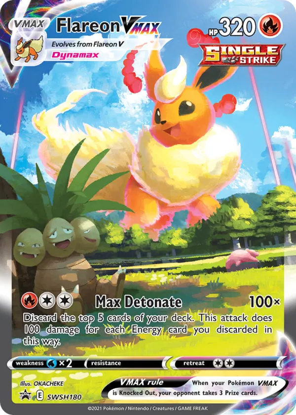 Flareon VMAX Pokémon SWSH Black Star Promos #SWSH180 Holo