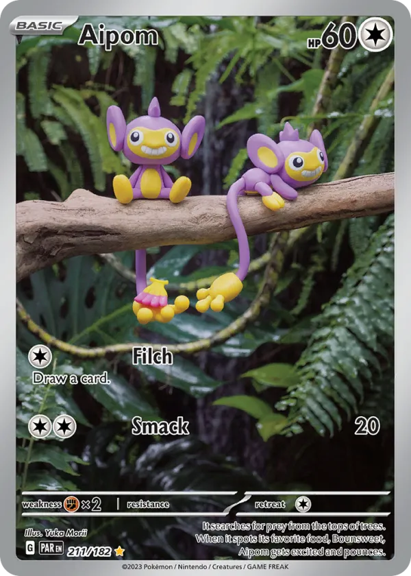 Aipom Pokémon Paradox Rift #211 Holo