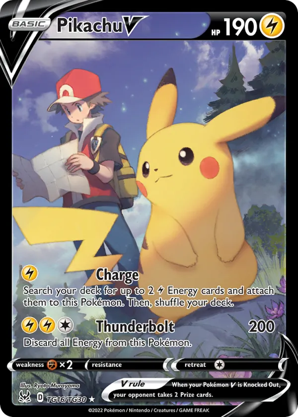 Pikachu V Pokémon Lost Origin Trainer Gallery #TG16 Holo