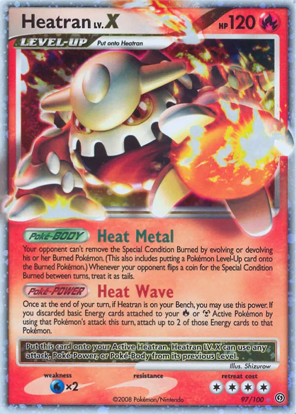 Heatran LV.X Pokémon Stormfront #97 Holo