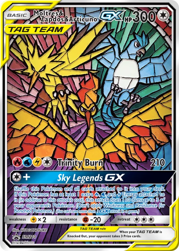 Moltres & Zapdos & Articuno-GX Pokémon SM Black Star Promos #SM210 Holo