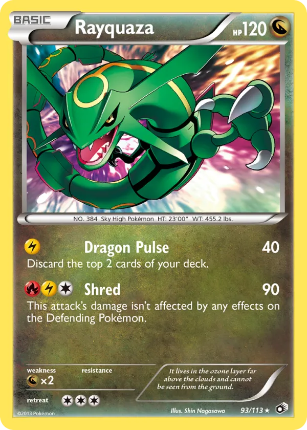 Rayquaza Pokémon Legendary Treasures #93 Holo