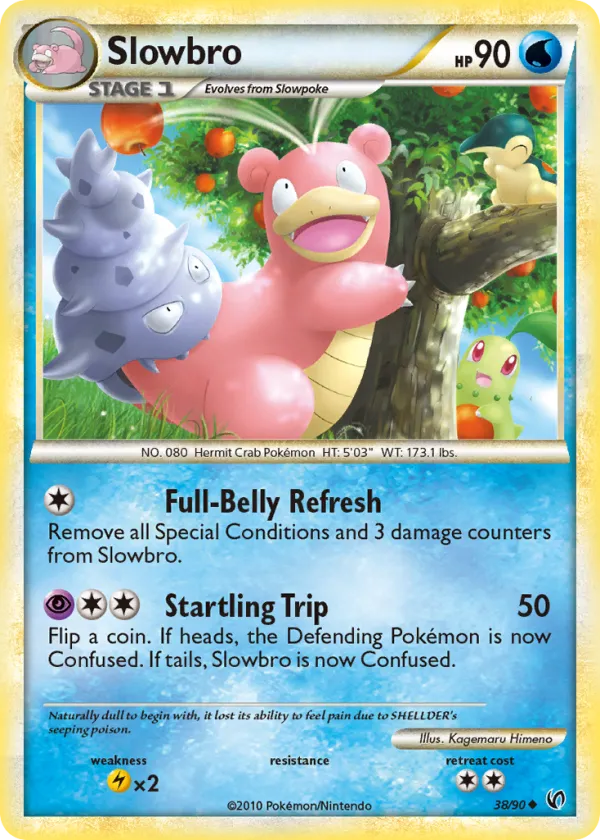 Slowbro Pokémon HS—Undaunted #38 Reverse Holo